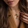 Gemstone Clover Necklace
