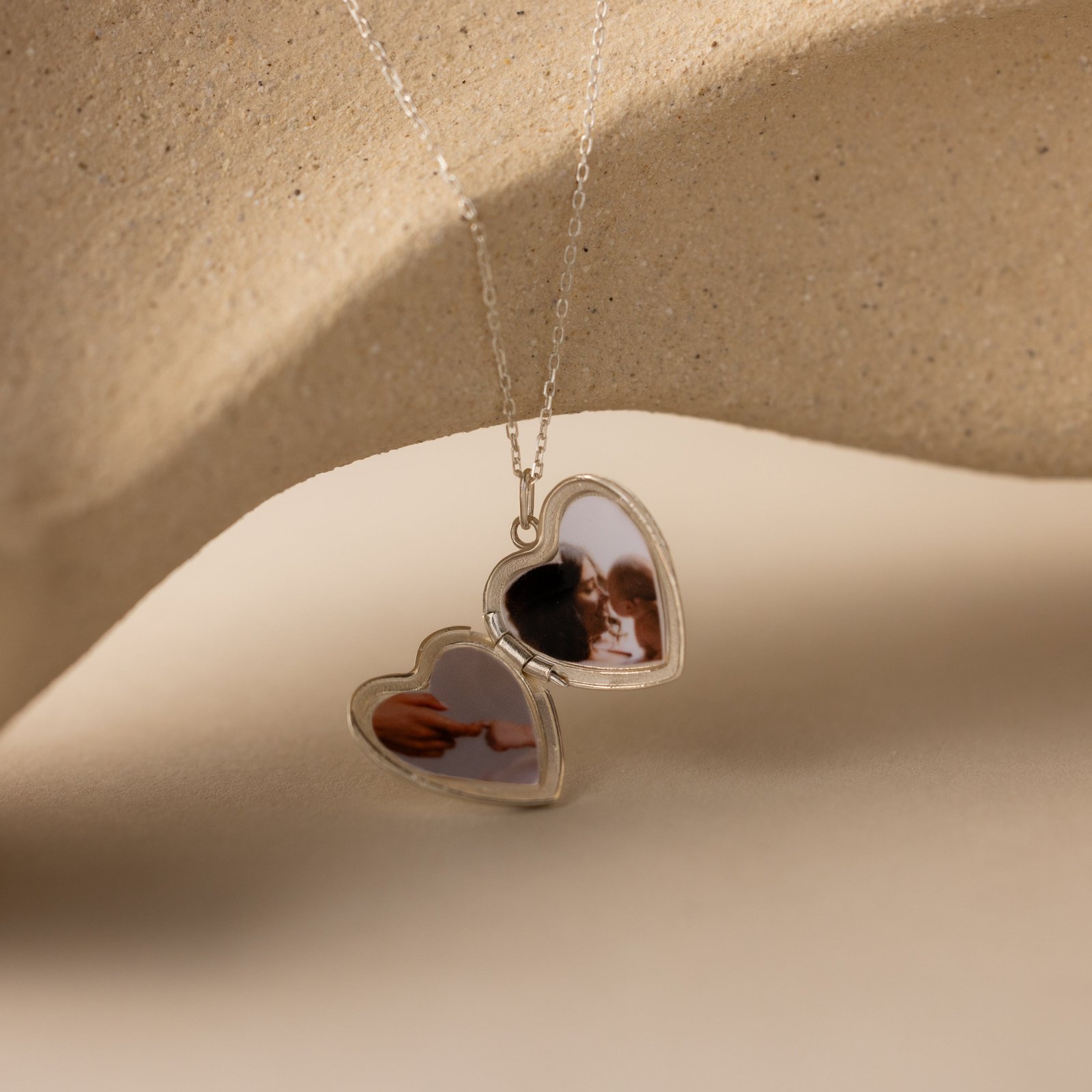 Handwriting Heart Locket Necklace