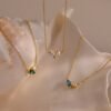 Marquise Birthstone & Pearl Necklace