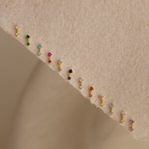Birthstone Drop Studs