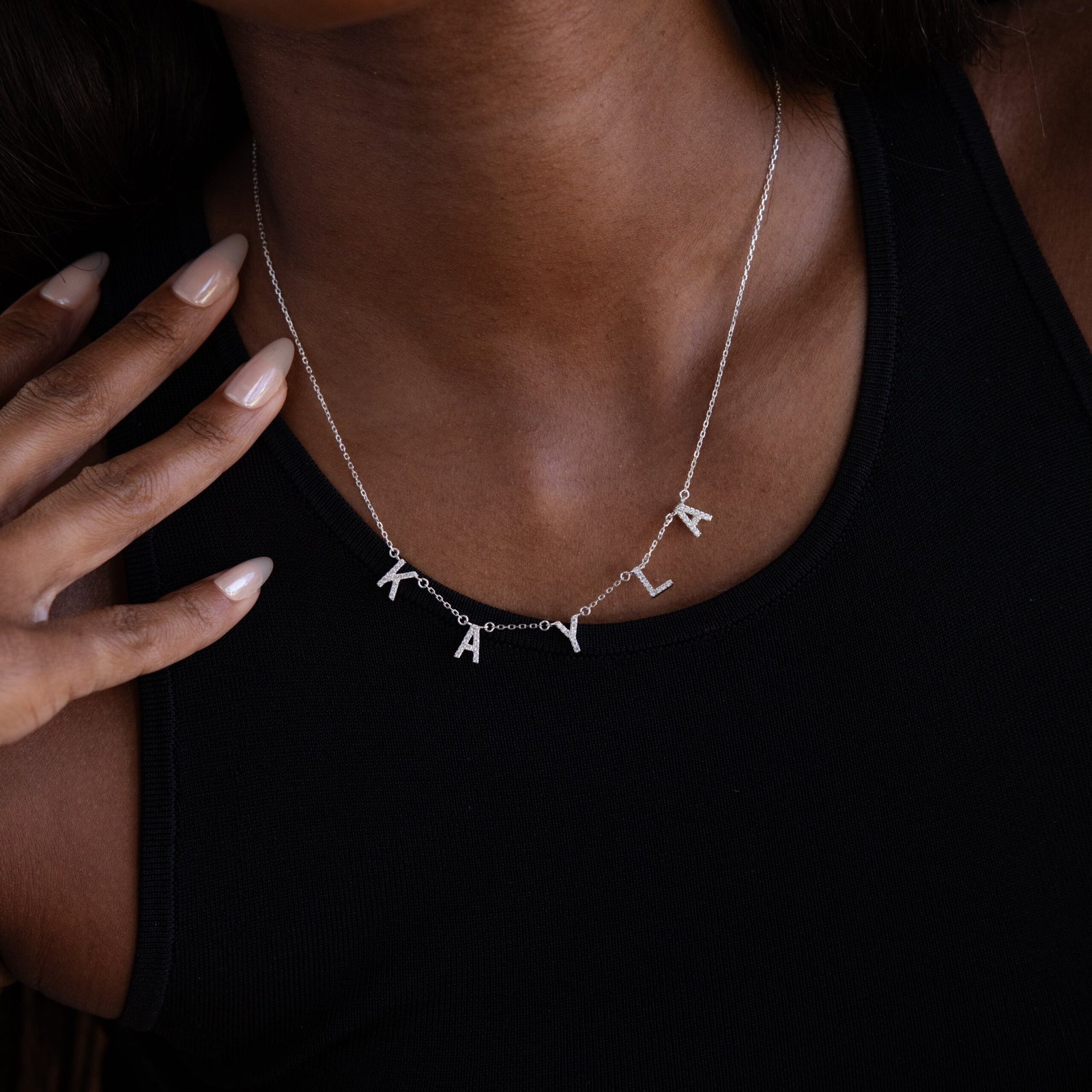 Pave Letter Necklace