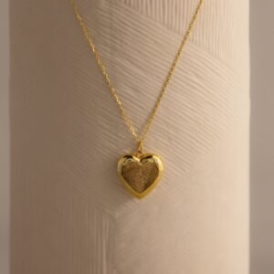 Fingerprint Heart Locket Necklace