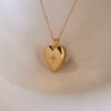 North Star Heart Locket Necklace