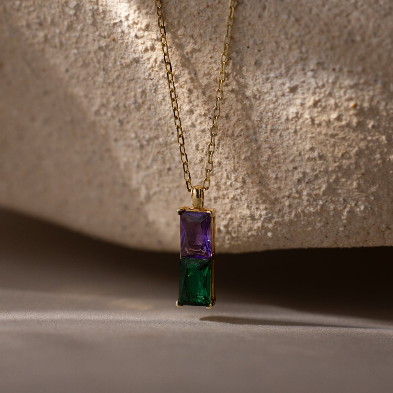 Duo Birthstone Name Necklace