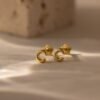 Bubble Initial Flatback Studs