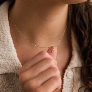 Dainty Pave Letter Necklace