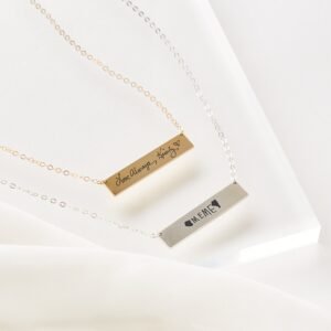 Handwriting Bar Necklace