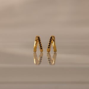 Amelia Duo Onyx Huggies