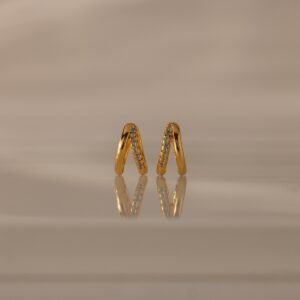 Amelia Duo Blue Zircon Huggies