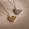 Organic Heart Locket Necklace
