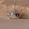 Organic Heart Locket Necklace