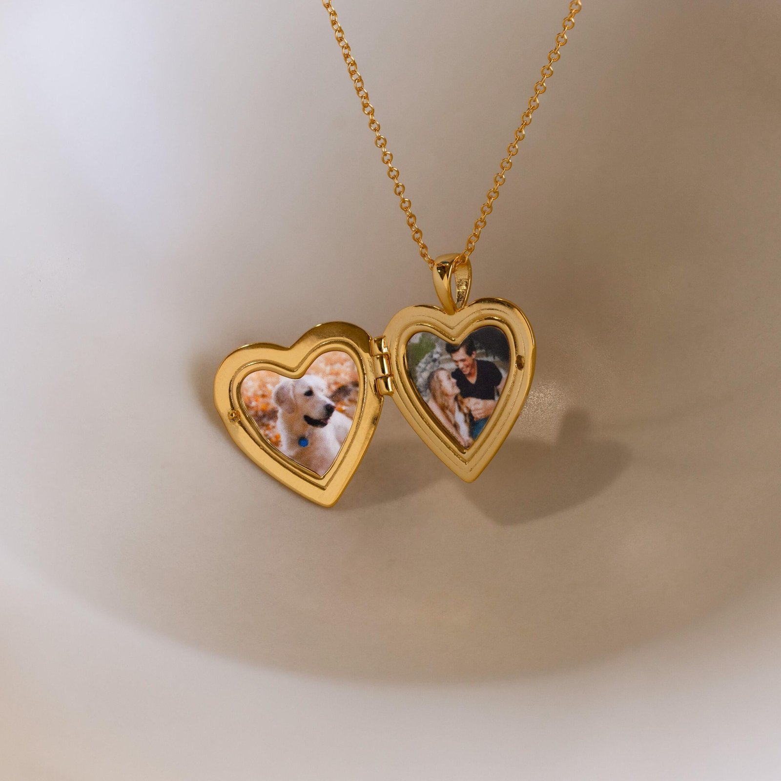 North Star Heart Locket Necklace