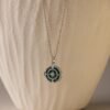 Malachite Compass Locket Necklace