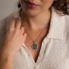 Malachite Compass Locket Necklace