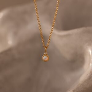 Opal Diamond Necklace