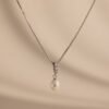 Diamond Pearl Droplet Necklace
