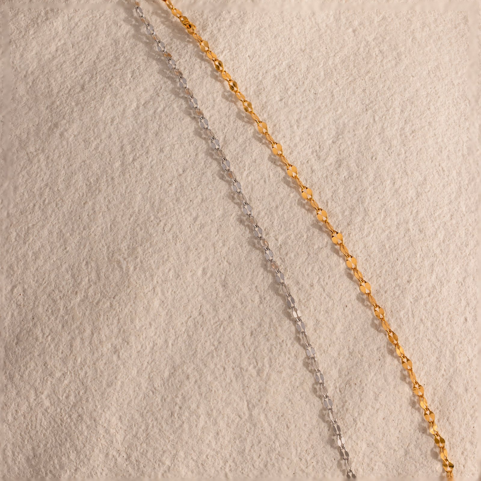 Mirror Chain Lariat Necklace