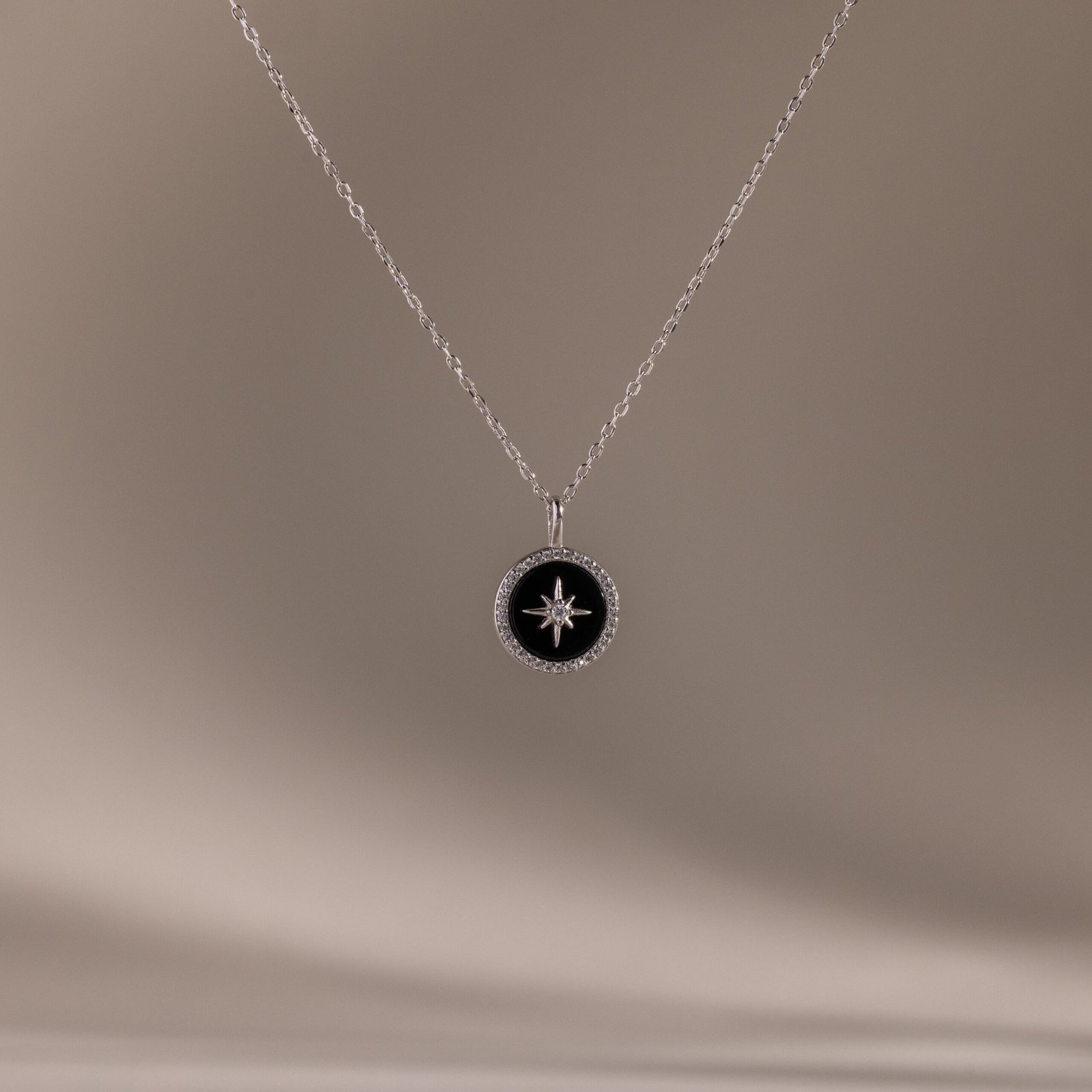 Onyx Star Pendant Necklace