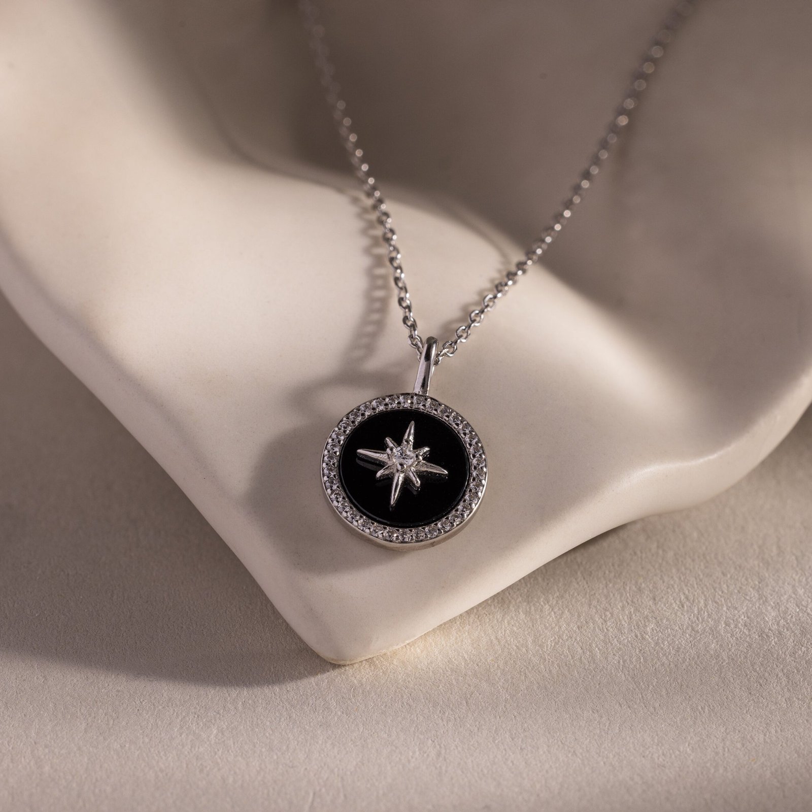 Onyx Star Pendant Necklace