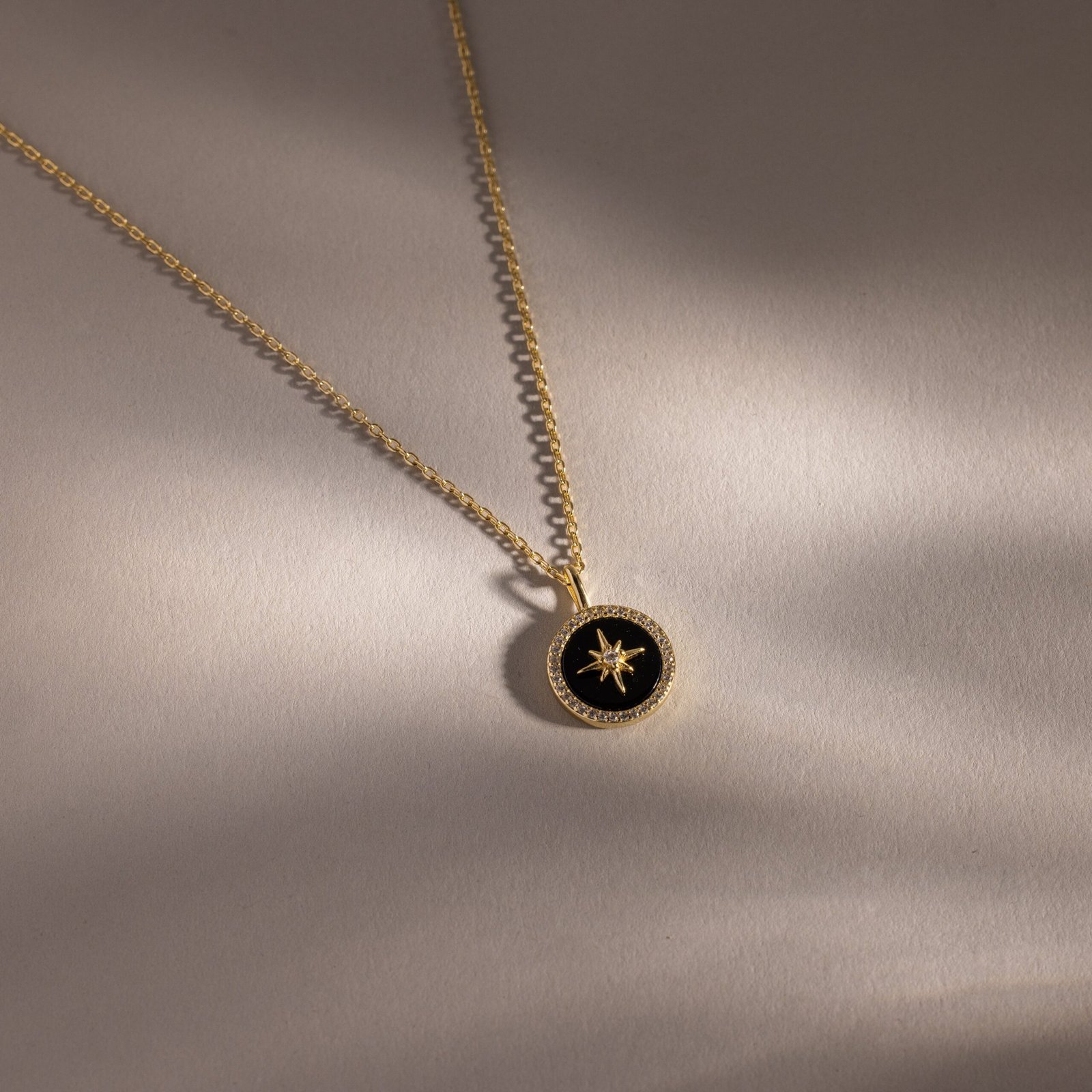 Onyx Star Pendant Necklace