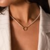 Pearl Chain Clasp Necklace