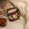 Oval Leather Jewelry Box
