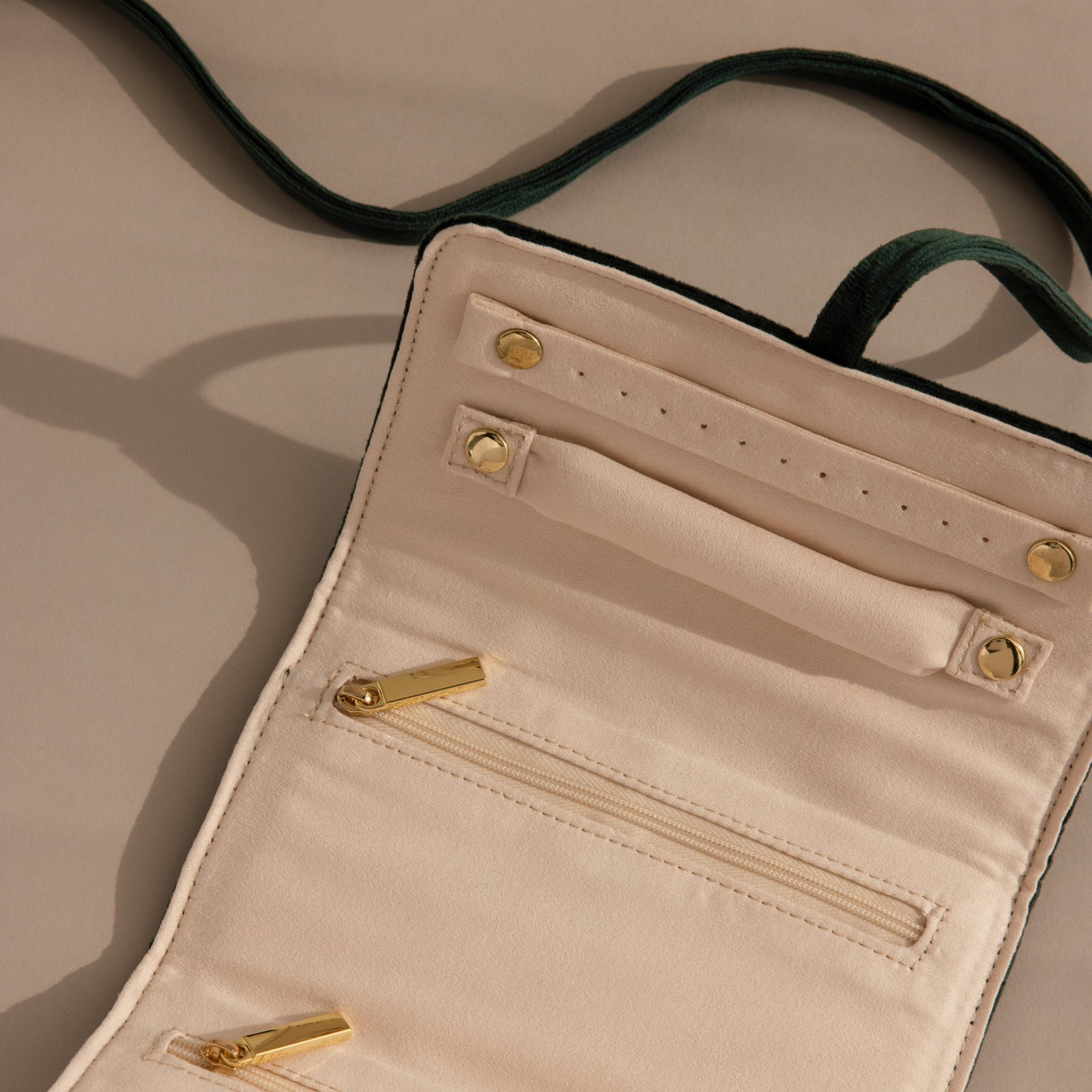 Velvet Roll-Up Jewelry Case