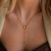 Rolo Lariat Paperclip Clasp Necklace