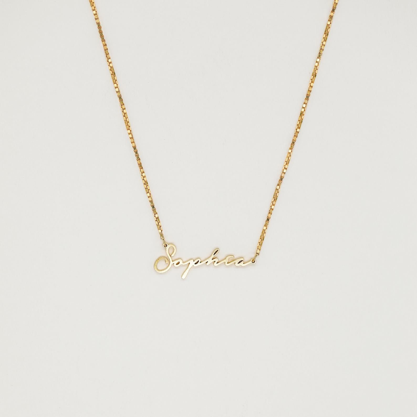 Venice Name Necklace in Box Chain