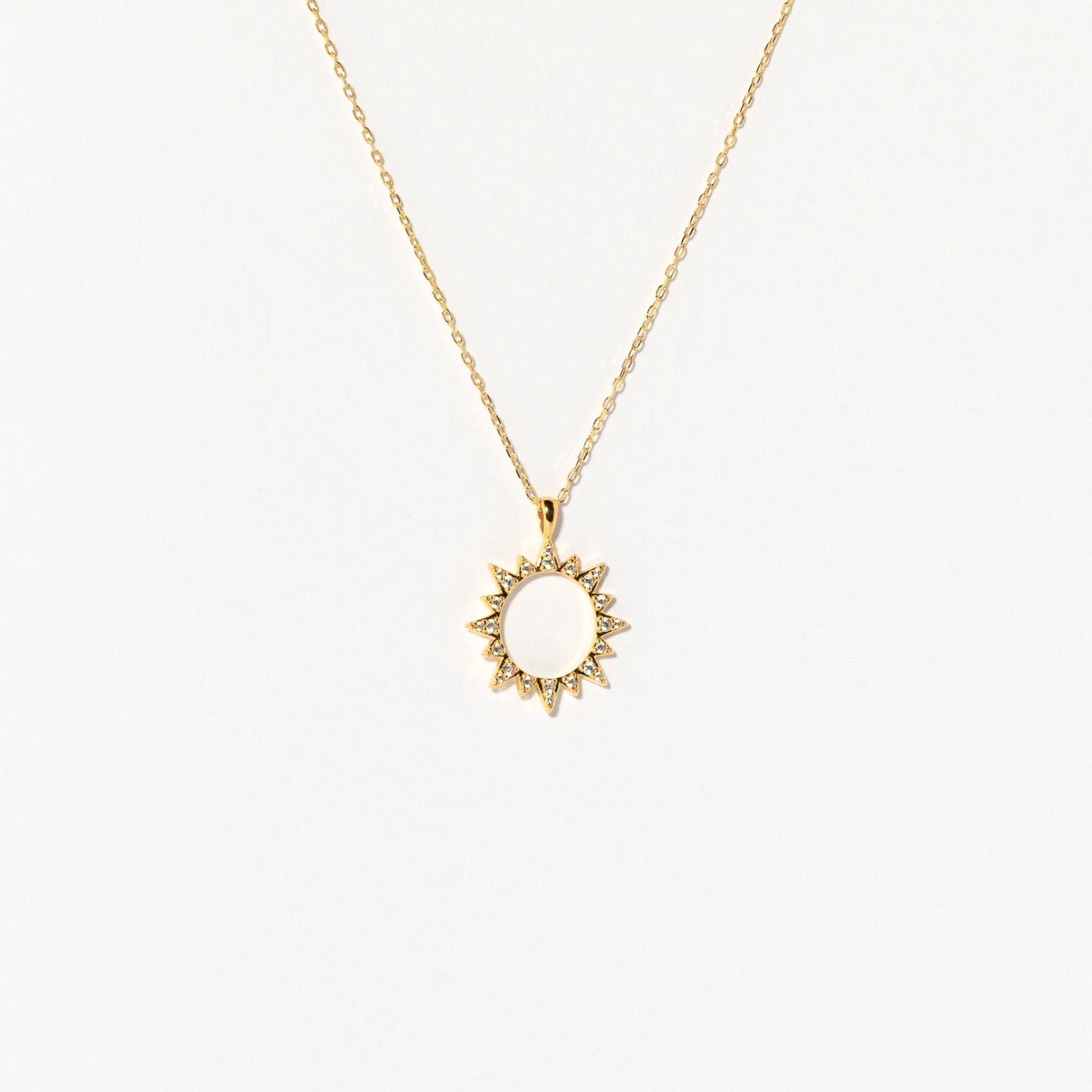 Pave Sun Necklace