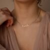 Callie Box Chain Name Necklace