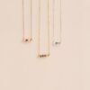 Horizontal Pod Birthstone Necklace