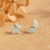 Aquamarine Moon & Star Studs