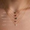 Custom Cut Birthstone Necklace