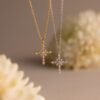 Vintage Diamond Cross Necklace