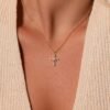 Vintage Diamond Cross Necklace
