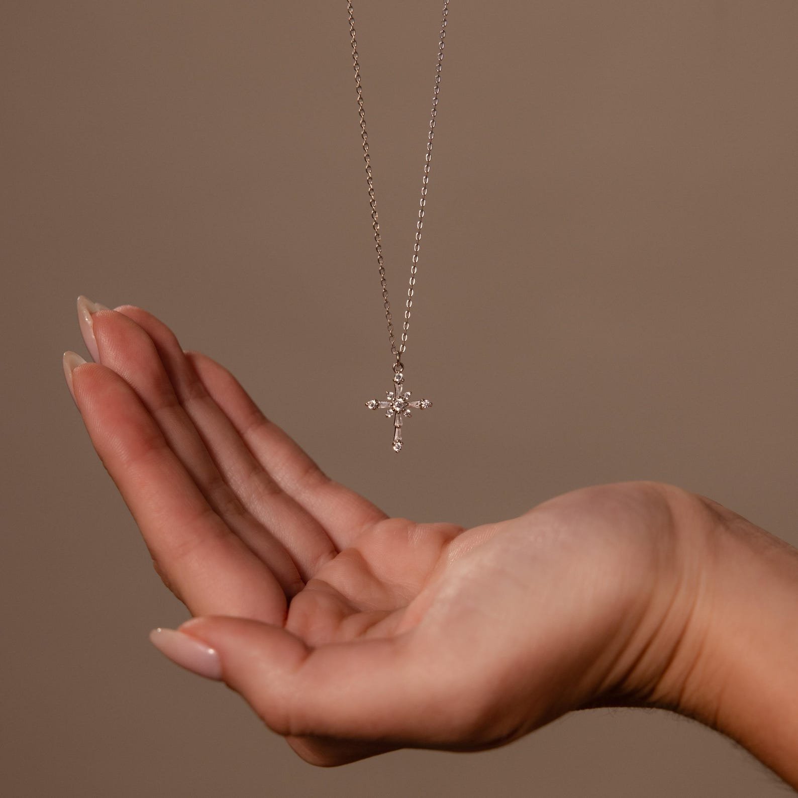 Vintage Diamond Cross Necklace