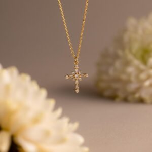 Vintage Diamond Cross Necklace