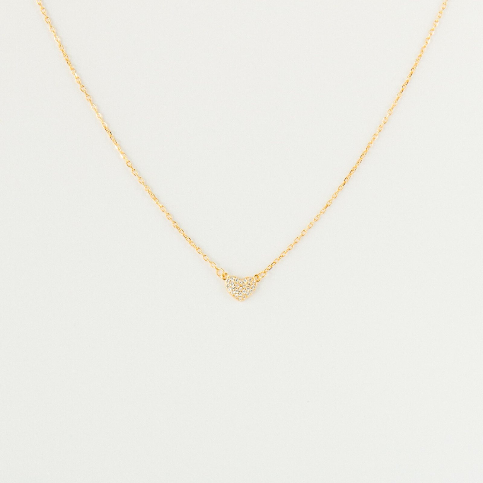 Pave Heart Necklace