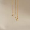 Dangling Pave Initial Necklace