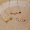 Mellow Name Heart Birthstone Necklace