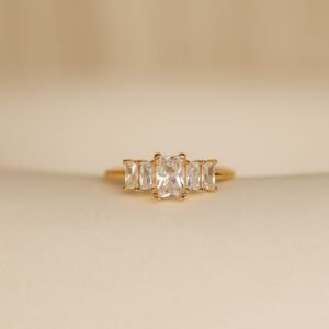 Art Deco Birthstone Ring