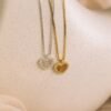 Pave Fingerprint Heart Necklace