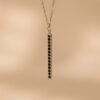 Onyx Bar Pendant Necklace