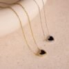 Pave Onyx Heart Necklace