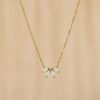 White Opal Marquise Necklace