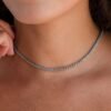 Turquoise Bezel Tennis Necklace