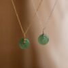Round Jade Pendant Necklace