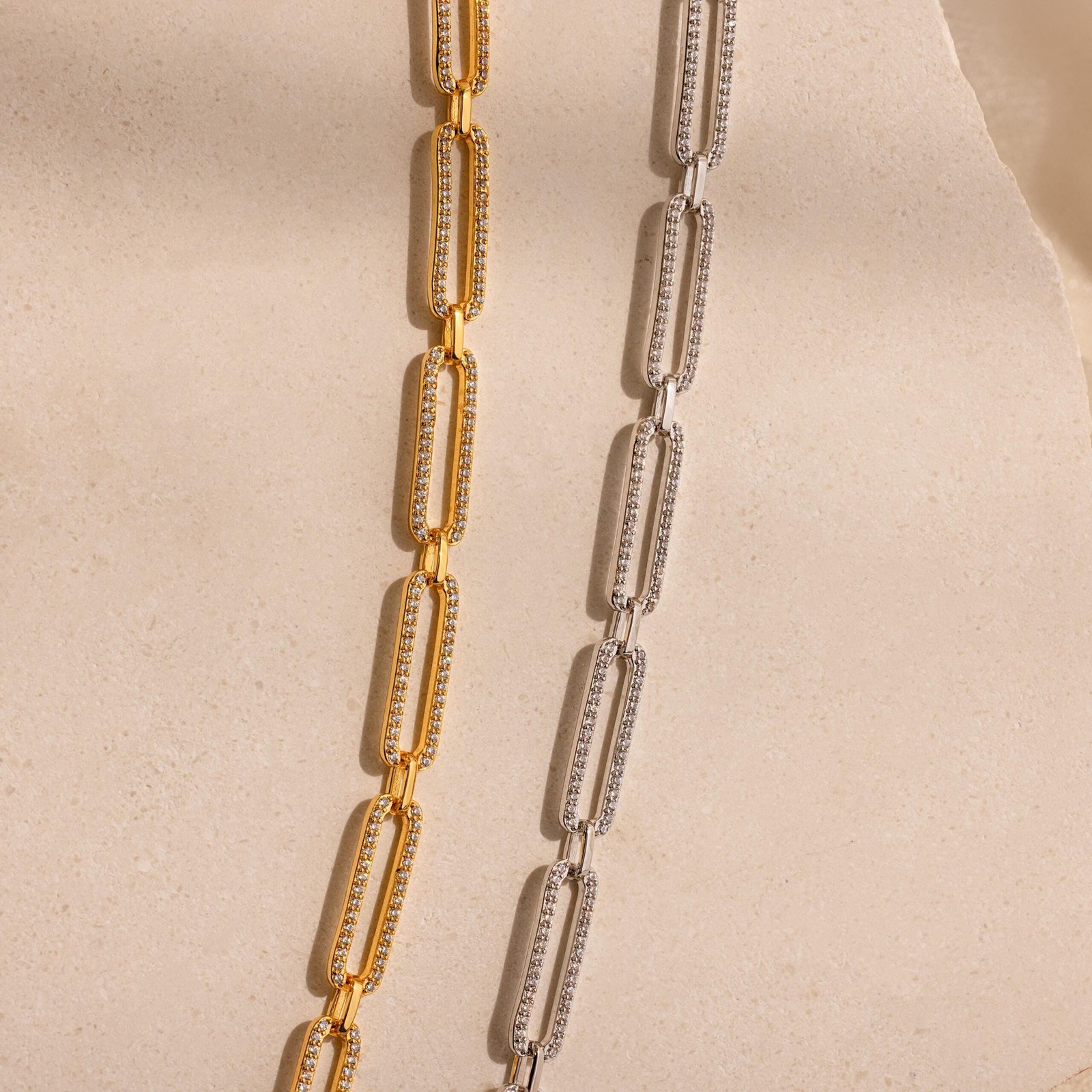 Pave Link Chain Necklace