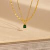 Duo Layered Birthstone Necklace